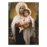 Madonna of Roses, Bouguereau Vintage Victorian Art Card
