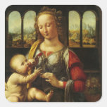 Madonna of the Carnation by Leonardo da Vinci Stickers