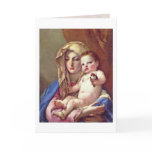 Madonna Of The Goldfinch By Giovanni Tiepolo Greeting Cards