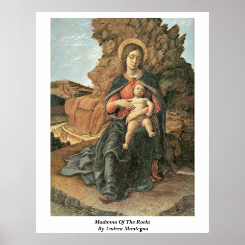 Madonna Of The Rocks By Andrea Mantegna Poster