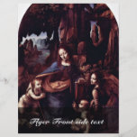 Madonna Of The Rocks By Leonardo Da Vinci Full Color Flyer