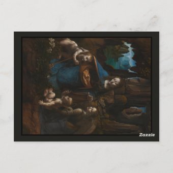 Madonna Of The Rocks Virgin Mary Baby Jesus John Postcard Zazzle