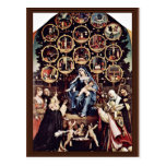 Madonna Of The Rosary By Lotto Lorenzo (Best Quali Post Cards