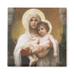 Madonna of the Roses by William Adolphe Bouguereau Refrigerator Magnet