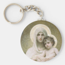 Madonna of the Roses Key Chain