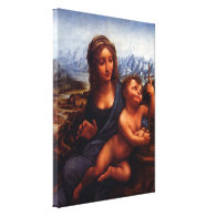 madonna of the yarnwinder, Leonardo Da Vinci Stretched Canvas Print