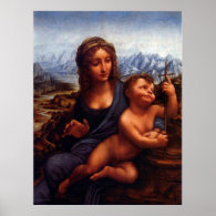 madonna of the yarnwinder, Leonardo Da Vinci Print