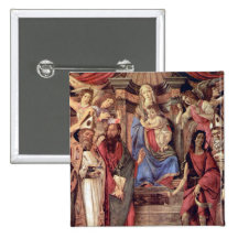 Madonna throne of angels and saints buttons