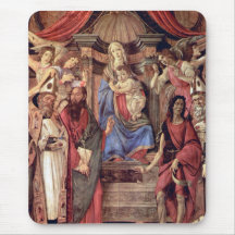 Madonna throne of angels and saints mouse pads