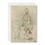 Madonna w Christ & St. John the Baptist by Rapahel Personalized Invite