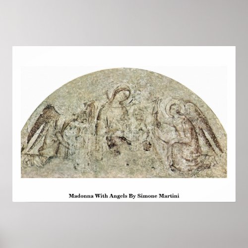 Madonna With Angels By Simone Martini Print