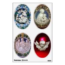 MADONNA WITH CHILD AND ANGELS CHRISTMAS COLLECTION ROOM DECAL