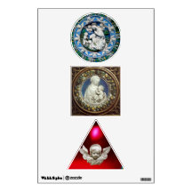MADONNA WITH CHILD AND ANGELS CHRISTMAS COLLECTION ROOM STICKER