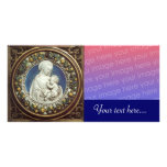 MADONNA WITH CHILD, round Photo Card Template