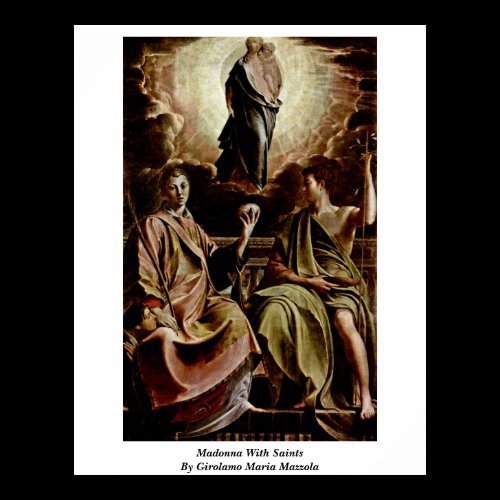 Madonna With Saints By Girolamo Maria Mazzola Posters