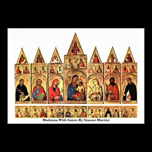 Madonna With Saints By Simone Martini Posters