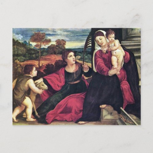 Madonna With St. Agnes And St. John The Baptist Postcards