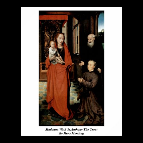 Madonna With St.Anthony The Great By Hans Memling Print