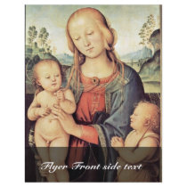 Madonna With St. John The Baptist By Perugino Flyer Design