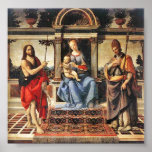 Madonna with Sts John the Baptist and Donatus Posters