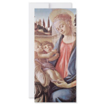 Madonna With Two Angels, By Sandro Botticelli Rack Card Template
