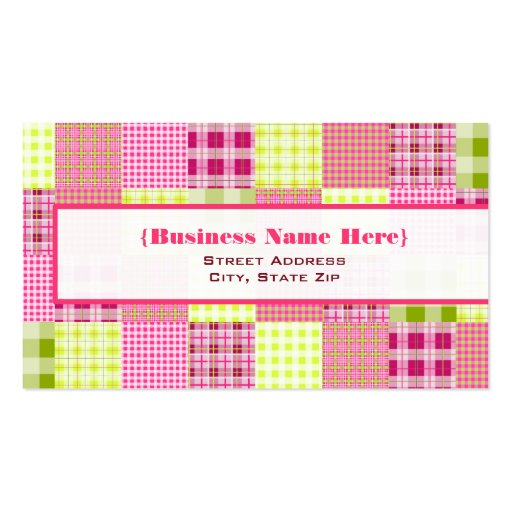 Madras Inspired Plaid All Purpose Business Card