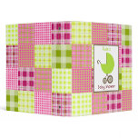 Madras Inspired Plaid Patchwork Baby Shower Vinyl Binders