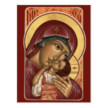 Madre de Korsun de la tarjeta del rezo de dios Postal