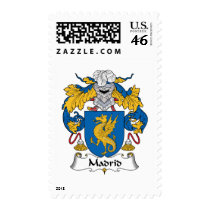 Madrid Family Crest postage by coatsofarms Madrid Family Crest postage