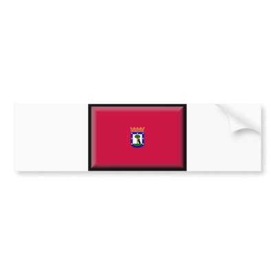 Madrid Flag Bumper Sticker by jacinto888