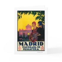 Madrid in Springtime Travel Promotional Poster Greeting Cards