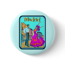 Madrid Travel Poster Button