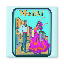 Madrid Travel Poster Magnet