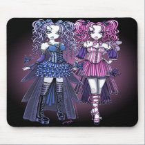Maegan & Haylee Gothic Couture Fairies Mousepad mousepads
