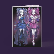 Maegan & Haylee Gothic Couture Fairy Sisters Card