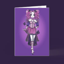 "Maegan" Pink Valentine Fairy Art Card