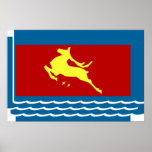 Magadan, Russian Federation, Russia flag Poster