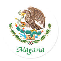 Magana Mexican National Seal stickers by NameGame Magana Mexican National Seal stickers