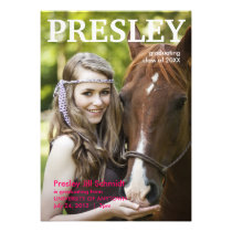 Magazine Cover Graduation Announcement