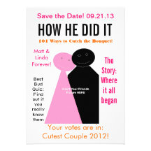 Magazine Edition Save The Date Personalized Invitation