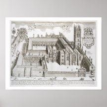 Magdalen College, Oxford, from 'Oxonia Illustrata' Print