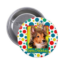 Magdalena del cumpleaños - perrito de Sheltie - to Pins