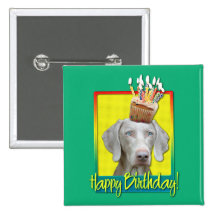 Magdalena del cumpleaños - Weimeraner Pins