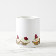 magdalenas con las frambuesas tazas