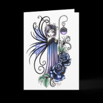 Magdalene Blue Rose Fairy Card