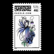 Magdalene Blue Rose Fairy postage
