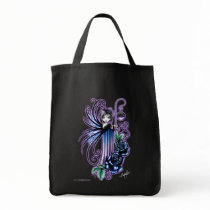 "Magdalene" Gothic Blue Rose Fairy Canvas Bag by mykajelina "Magdalene" Gothic Blue Rose Fairy Canvas Bag