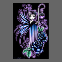 "Magdalene" Gothic Blue Rose Fairy Posters posters