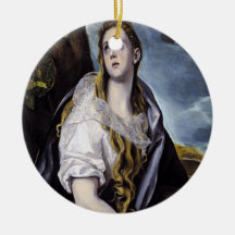 'Magdelene in Penitence' Christmas Tree Ornaments