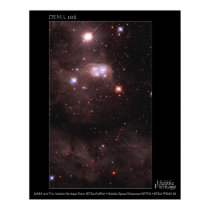 Magellanic Cloud DEM L 106 Hubble Telescope posters by Space_Exploration Magellanic Cloud DEM L 106 Hubble Telescope posters
